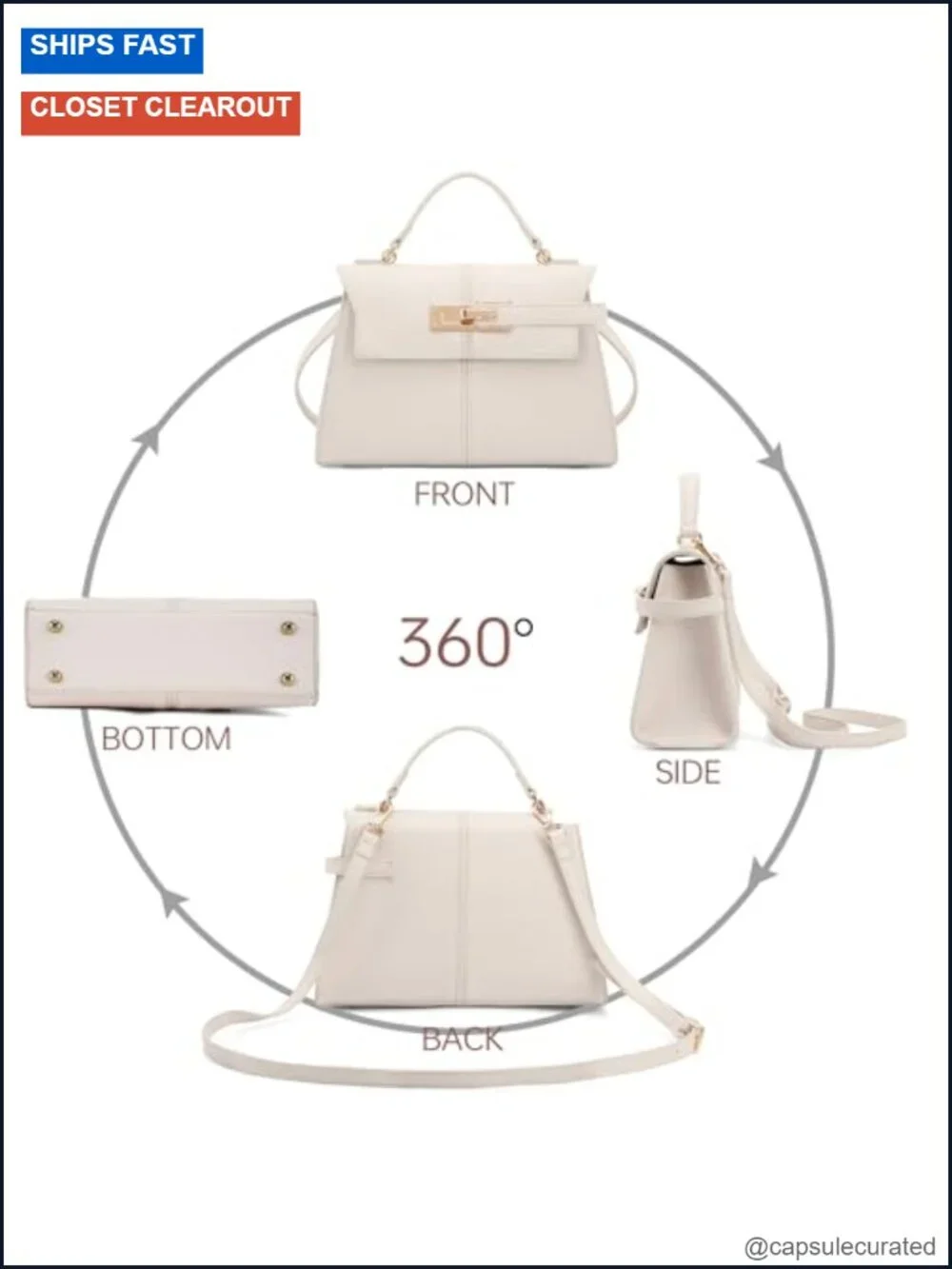 Women Vegan Leather Crossbody Purse Top Handle Satchel Flap Bag